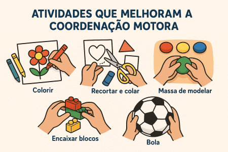 5 Ideias de Atividades para Coordenação Motora: Educação Infantil
